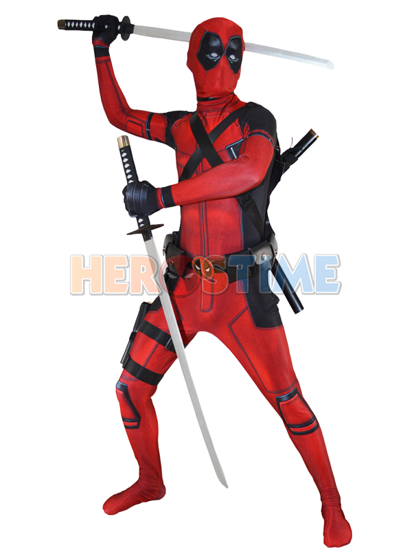 Red X-Force Deadpool Costume 3D Printed Cosplay Suit